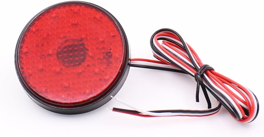 2Pcs Red Lens LED Rear Bumper Reflector Tail Stop Light Compatible with Toyota Sequoia Highlander Zrr70 Noah Fortuner Mitsubishi ASX/Outlander Sport